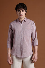 40s Single Thread Light Brown Khadi Shirt – Handspun & Handwoven 100% Pure Cotton | Lightweight, Natural Comfort, Traditional Craft Meets Modern Style