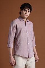 40s Single Thread Light Brown Khadi Shirt – Handspun & Handwoven 100% Pure Cotton | Lightweight, Natural Comfort, Traditional Craft Meets Modern Style