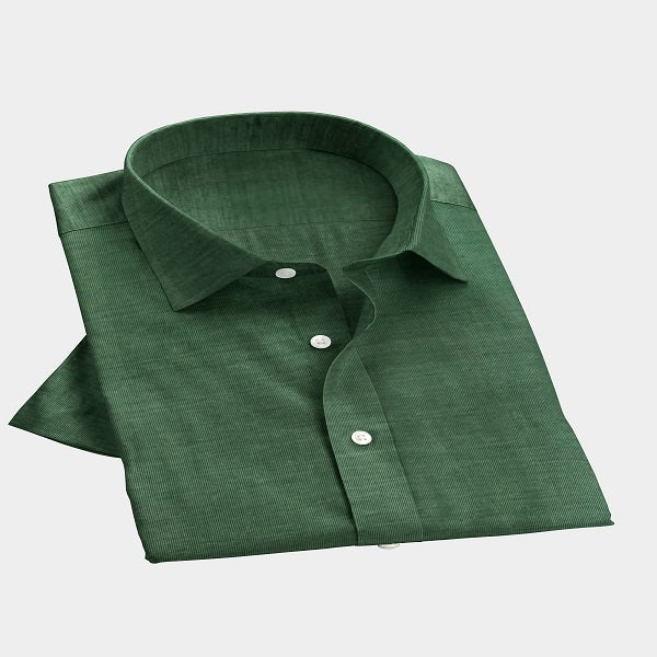 40s ST Pure Khadi Dark Green Formal Shirt-807