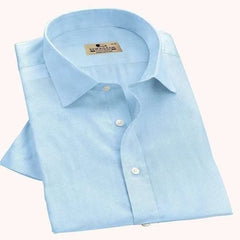 40s ST Muslin Khadi Aqua Blue Formal Shirt-817