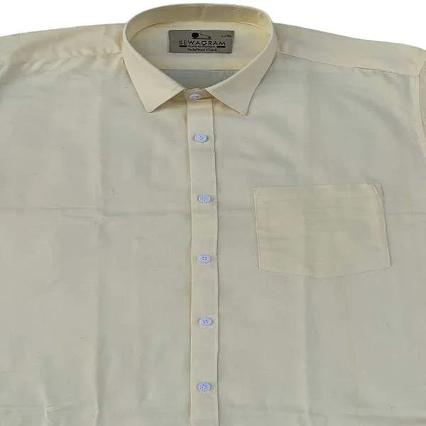 60s DT Muslin Khadi Buff Formal Shirt-823