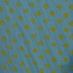 Muslin Khadi Leaf Printed Fabric