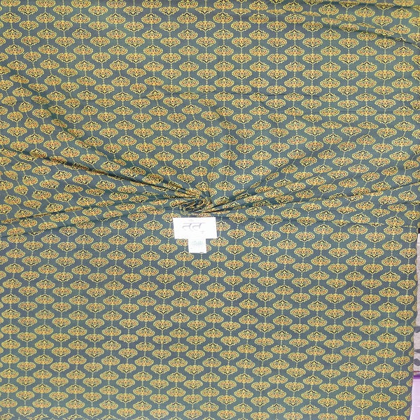 Traditional Handloom Cotton Fabric Multicolour with Ajrak Handprint – 44” Width | Perfect for Ladies’ Wear & Occasions