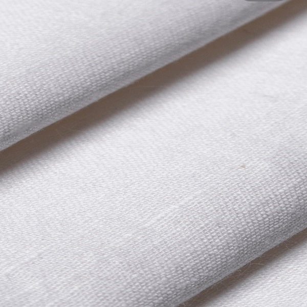 100/100s Count Muslin Fine Handspun & Handwoven White Khadi Fabric – 100% Cotton | Exquisite Plain Weave for Luxury Garments