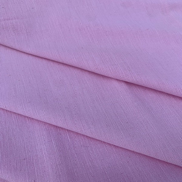 2/40X30 count Khadi Fabric - Handspun & Handwoven | Soft Taffy Pink Khadi Fabric for Men & Women Garments