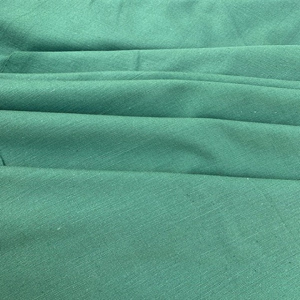 2/40X30 count Khadi Fabric - Handspun & Handwoven | Soft Castleton Green shade Khadi Fabric for Men & Women Garments