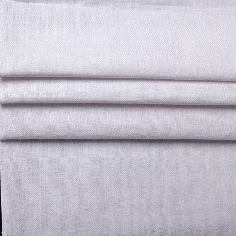 33x33 Khadi Fabric - Handspun & Handwoven | Soft Plain White Khadi Fabric for Men & Women Garments / 45 inch width white