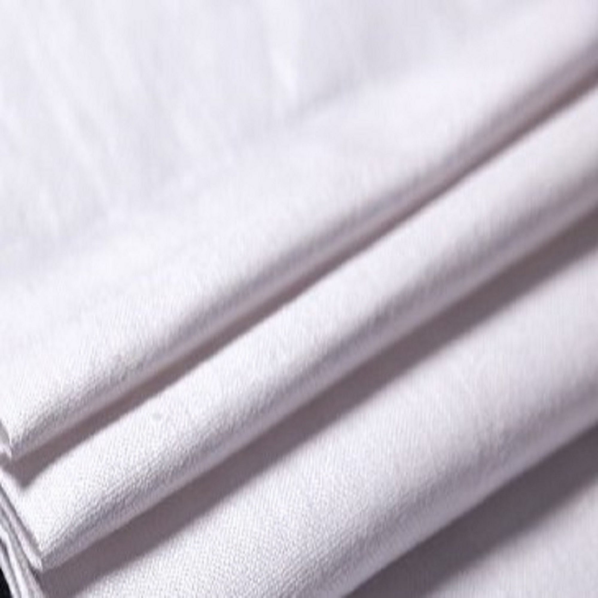 33x33 Khadi Fabric - Handspun & Handwoven | Soft Plain White Khadi Fabric for Men & Women Garments / 45 inch width white