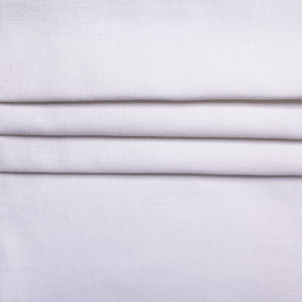 32/56s Fine Handspun & Handwoven White Khadi Fabric – 100% Cotton | Single-Thread Plain Weave for Men & Women’s Garments