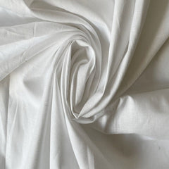 100/100s Count Muslin Fine Handspun & Handwoven White Khadi Fabric – 100% Cotton | Exquisite Plain Weave for Luxury Garments